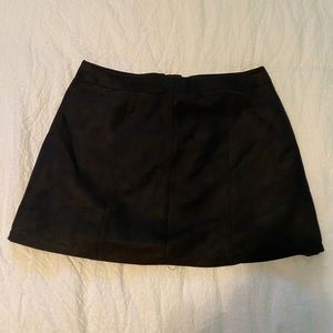 H&M Suede Black Skirt